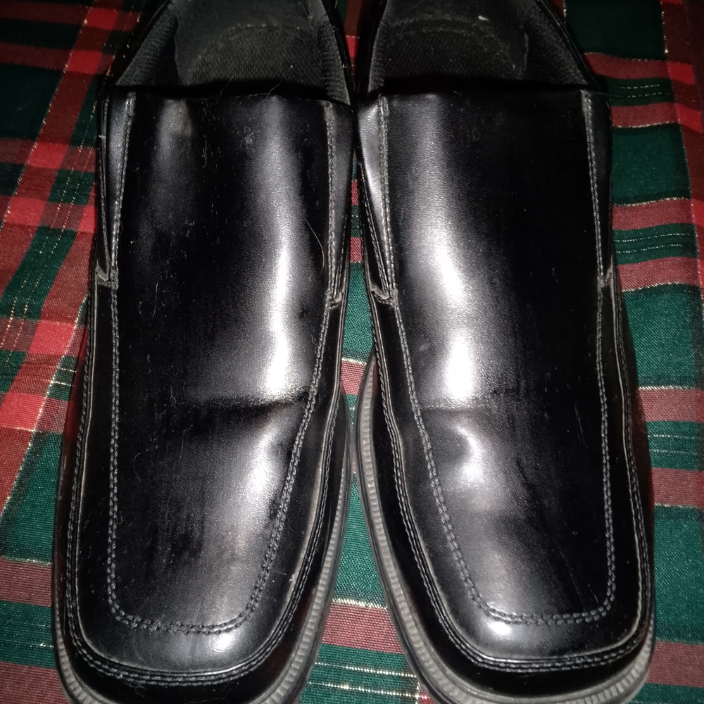 Hunter Bay Men's Black Leather Dress Shoes In Size 11